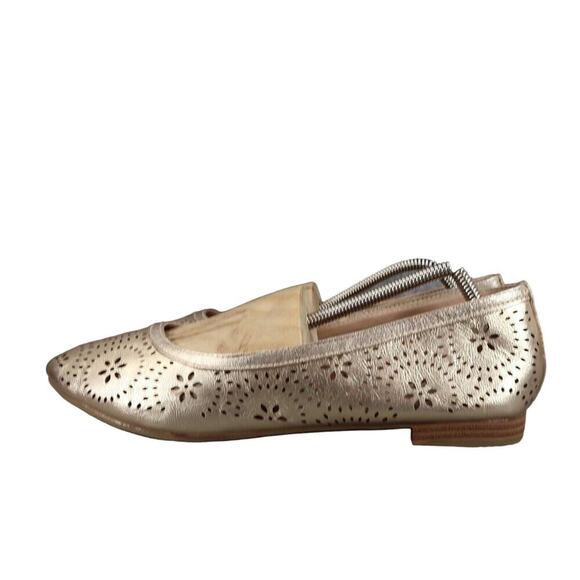 Avon Shoes Womens 11 Ballet Flats Fashion Metallic Cushion Walk Slip On Cut Out - Picture 4 of 12